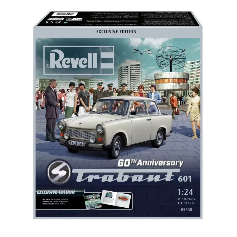 Revell 60th Anniversary Trabant 601 Exclusive Edition 1:24 plastikinis modelių rinkinys 05630