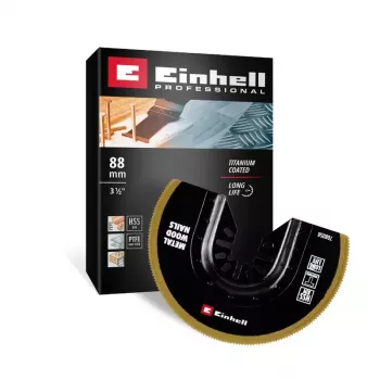 Einhell 708058 BIM-TI 88 mm bimetalinis pusapvalis panardinimo pjovimo diskas osciliuojantiems daugiafunkciams įrankiams