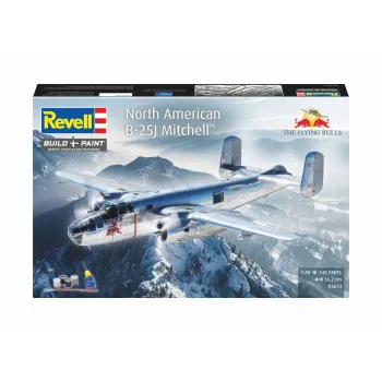 Revell 05643 Flying B-25J Mitchell orlaivio modelio rinkinys 1:48 mastelio, 137 dalys, 4 sudėtingumo lygis