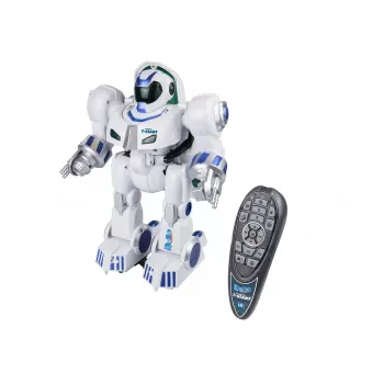 Revell Control T-Giant RC robotas - 2.4 GHz, putų diskų šaudyklė, LED efektai, baltas/pilkas/oranžinis 24700