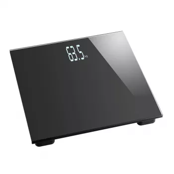 TFA Dostmann 98.1107 skaitmeninės asmeninės svarstyklės, 180 kg, saugaus stiklo platforma, LCD ekranas, įjungiamos užlipus, perjungiami vienetai kg/lb/st