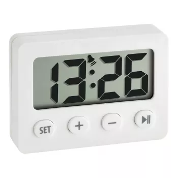 TFA Dostmann 60.2014.02 skaitmeninis žadintuvas su laikmačiu ir chronometru, juodas