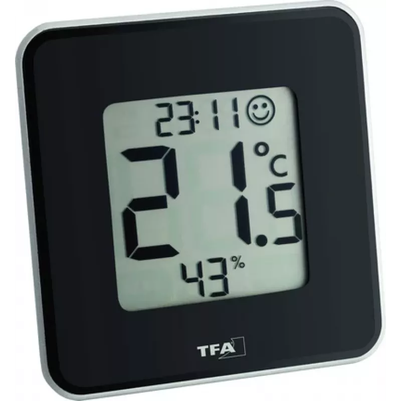 TFA Dostmann 30.5021.01 Style skaitmeninis termo-higrometras, juodas (30.010.425)