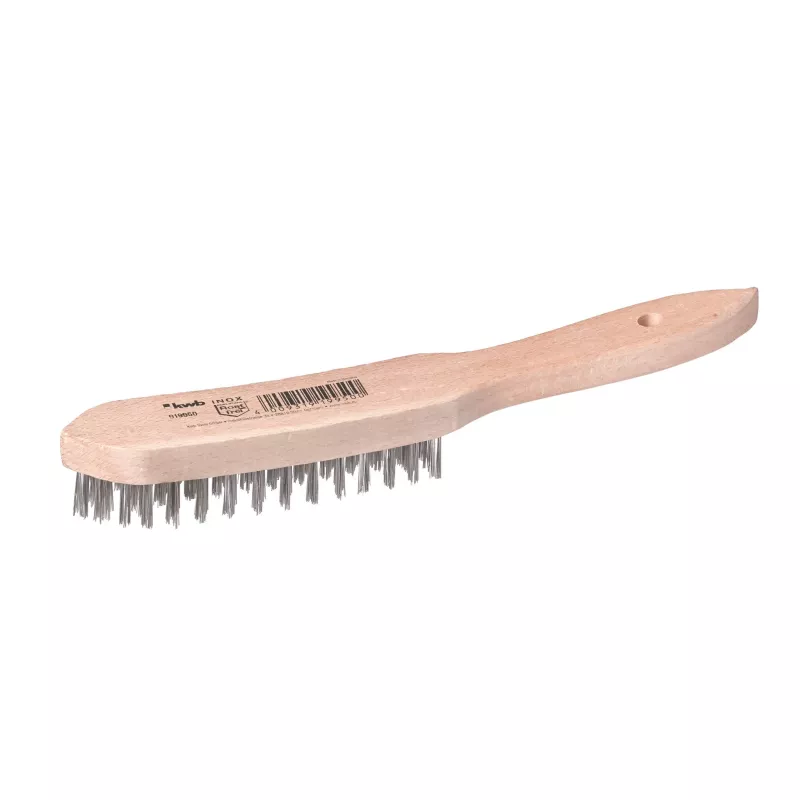kwb 919950 rankinė vielinė šepetys su 4 eilių plieniniais šeriais, 255 mm
