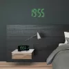 TFA Dostmann radijo laikrodis su projekcija ir USB įkrovimo funkcija - skaitmeninis žadintuvas - stačiakampis - juodas - plastikinis - laikas - LED (60.5015.04)