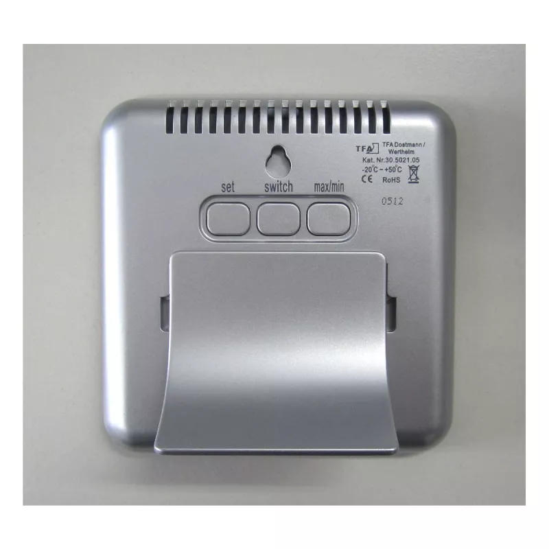 TFA Dostmann Style vidinis elektroninis higrometras, raudonas (30.5021.05)