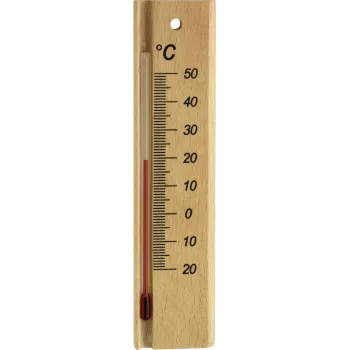 TFA Dostmann Analoginis vidinis termometras, buko medienos, -20 iki +50 °C, tvirtinamas prie sienos 12.1053.05