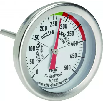 TFA Dostmann 14.1029 nerūdijančio plieno šaldytuvo ir šaldiklio termometras, analoginis ciferblatas, -30 iki +30 °C, 52 mm skersmens