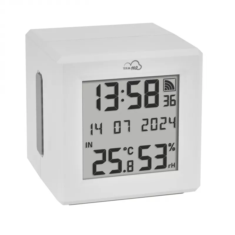 TFA Dostmann TFA.me pradinis rinkinys su WLAN tinklų sietuvu ir 2 KLIMA@HOME belaidžiais termo-higrometrais, juodas/baltas 35.8109.02