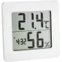 TFA DOSTMANN 30.5033.02 skaitmeninis termo-higrometras su LCD, maks./min. atmintimi, komforto zonos indikatoriumi, magnetiniu / stovu tvirtinimu, baltas