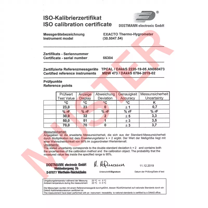 TFA Dostmann EXACTO skaitmeninis termo-higrometras, sidabrinis, 30.5047.54.K