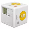 TFA Dostmann Cube Timer skaitmeninis virtuvės laikmatis, baltas/geltonas, atgalinė ir tiesioginė laiko atskaita, 99 min 59 sek., LCD, garsinis signalas, 2x AAA komplekte 38.2041.07