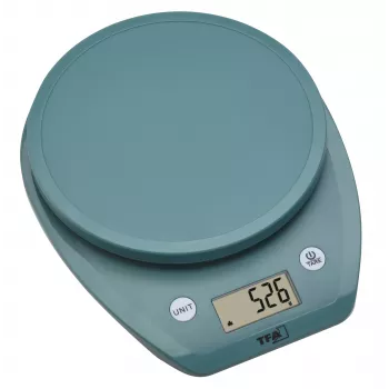 TFA Dostmann MOCHI skaitmeninės virtuvinės svarstyklės 5 kg turkio spalvos 50.2007.20