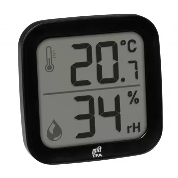TFA Dostmann 30.3908.01 ID-A0 patalpų belaidis termo-drėgmės jutiklis, 868 MHz, temperatūra -10 iki +60°C, drėgmė 1-99% RH