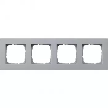 Gira E2 Flat aliuminio 4 vietų rėmelis, įleidžiamas, matinis, horizontalus 214255