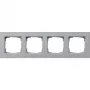 Gira E2 Flat aliuminio 4 vietų rėmelis, įleidžiamas, matinis, horizontalus 214255