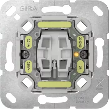 GIRA 313600 mygtukinis jungiklis su raudonu LED indikatoriumi, įleidžiamas