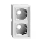 GIRA paviršinio montavimo korpusas 2 vietų Pure White Glossy 0062112