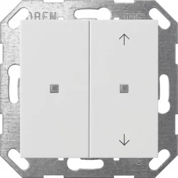 Gira KNX 2-jų grupių rokerinis jungiklis su rodyklėmis, grynai balta 517503