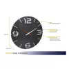 TFA Dostmann Design radijo bangomis valdomas sieninis laikrodis Contour, juodas/baltas (60.3536.10)