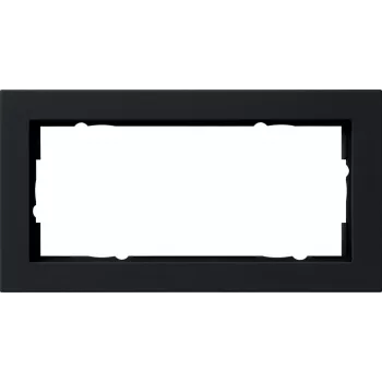 Gira Cover Frame 2-Gang Black Glossy System 55 100209