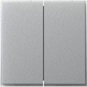 Gira TX_44 2-jų jungiklių dangtelis, tiesus, aliuminis 349565