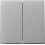 Gira TX_44 2-jų jungiklių dangtelis, tiesus, aliuminis 349565