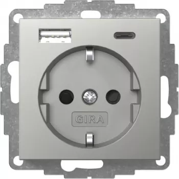 Gira SCHUKO lizdas su USB įkrovikliu Type A/C 2459600