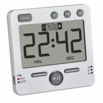 TFA Dostmann 99HOURS skaitmeninis laikmatis, baltas, 38.2049.02