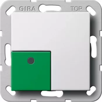 Gira System 55 Off/Stop Rocker, Pure White 291103
