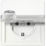 Gira 446766 SCHUKO kištukinis lizdas su raktu, skirtingi raktai, 16 A, 250 V, įleidžiamas, baltas blizgus