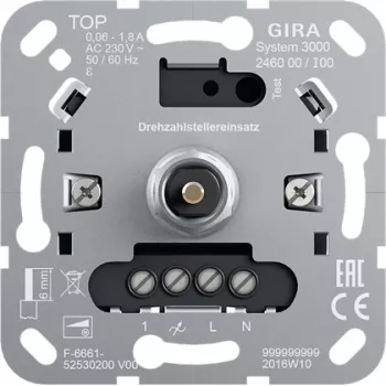 Gira Speed Controller Insert 246000 greičio reguliatoriaus įdėklas