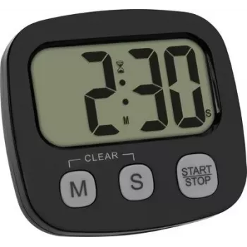 TFA Dostmann 38.2057.01 skaitmeninis chronometras, juodas