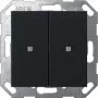 Gira KNX 2-jų padėčių svirtelė, juoda su rodyklių simboliais, System 55 5173005