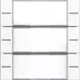 Gira 577303 Rocker Set 3-fold for Tastsensor 4, Pure White Glossy
