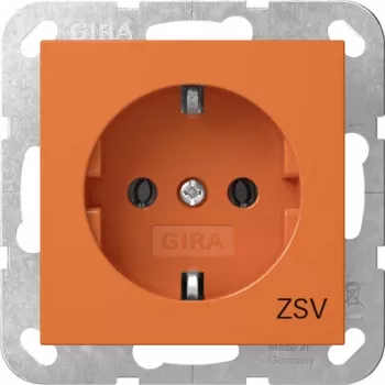 Gira 4188109 SCHUKO ZSV kištukinis lizdas System 55 oranžinis