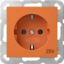 Gira 4188109 SCHUKO ZSV kištukinis lizdas System 55 oranžinis
