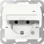 Gira System 55 Schuko lizdas su kontroliniu LED, grynai balta 455227