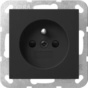 Gira 4485005 Schuko lizdas su įžeminimo kontaktu ir integruotu apsauginiu užraktu, System 55, grynai balta
