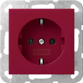 Gira System 55 SCHUKO lizdas raudonas 4455108