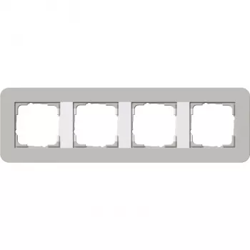 Gira Standard 55 rėmelis 4 vietų pilkas / grynas baltas 0214412