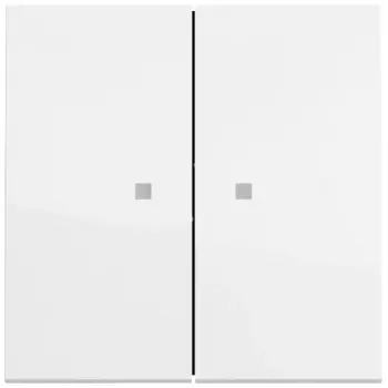 Gira System 55 dvigubas jungiklio dangtelis, blizgus grynai baltas (RAL 9010) 363170