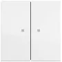 Gira System 55 dvigubas jungiklio dangtelis, blizgus grynai baltas (RAL 9010) 363170