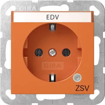 Gira 4452109 SCHUKO kištukinis lizdas su kontroliniu LED ir atverčiamu dangteliu, grynas baltas blizgus