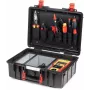 Wiha PAT one Gerätetester-Set VDE-Norm 0701-0702 (47220) nešiojamas prietaisų testeris su spalvotu LCD, Bluetooth, USB-C, ličio jonų baterija, matavimo laidais, krokodilų spaustukais, lagaminu