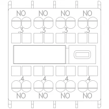 Siemens SIRIUS pagalbinis kontaktų blokas 4 NO kontaktai (3RH2911-2FA40)