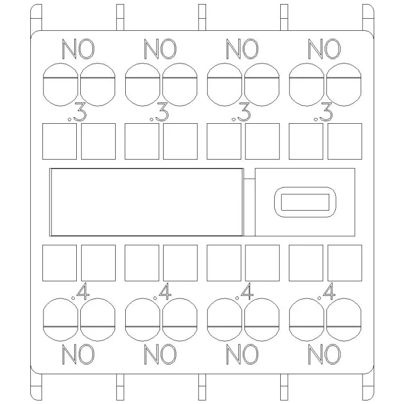 Siemens SIRIUS pagalbinis kontaktų blokas 4 NO kontaktai (3RH2911-2FA40)