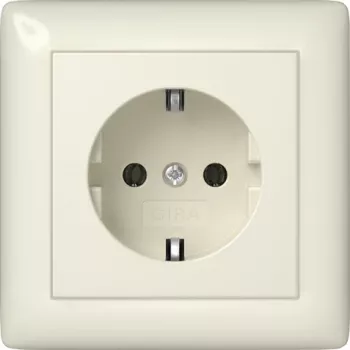 Gira 444001 SCHUKO elektros lizdas Standard 55, grynos baltos blizgios spalvos, 16 A, 250 V, įleidžiamas