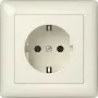 Gira 444001 SCHUKO elektros lizdas Standard 55, grynos baltos blizgios spalvos, 16 A, 250 V, įleidžiamas