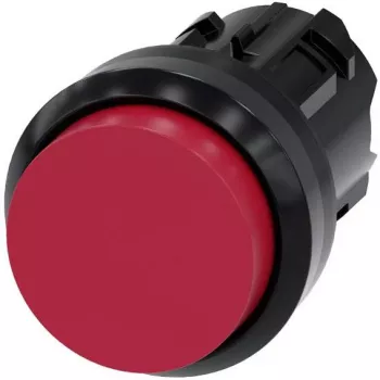 Siemens SIRIUS ACT mygtuko priekinis elementas, plastikinis, raudonas, 22 mm, neapšviestas, momentinis 3SU1000-0BB20-0AA0